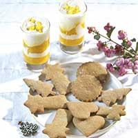 Biscuits de Noël et verrines mangues-coco 